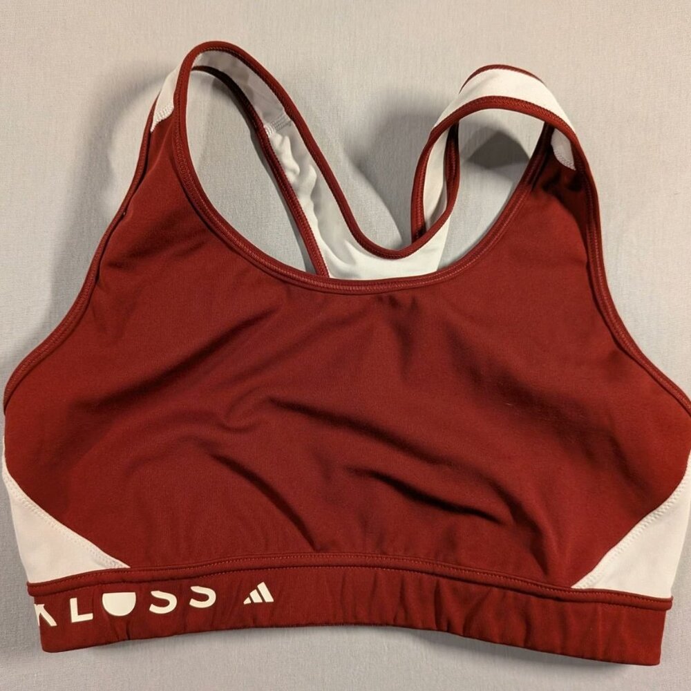 Adidas Karlie Kloss Aero ready Women's  Workout Bra, Maroon/White - Medium